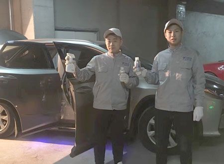 雷克薩斯車(chē)內(nèi)阜新除甲醛施工案例